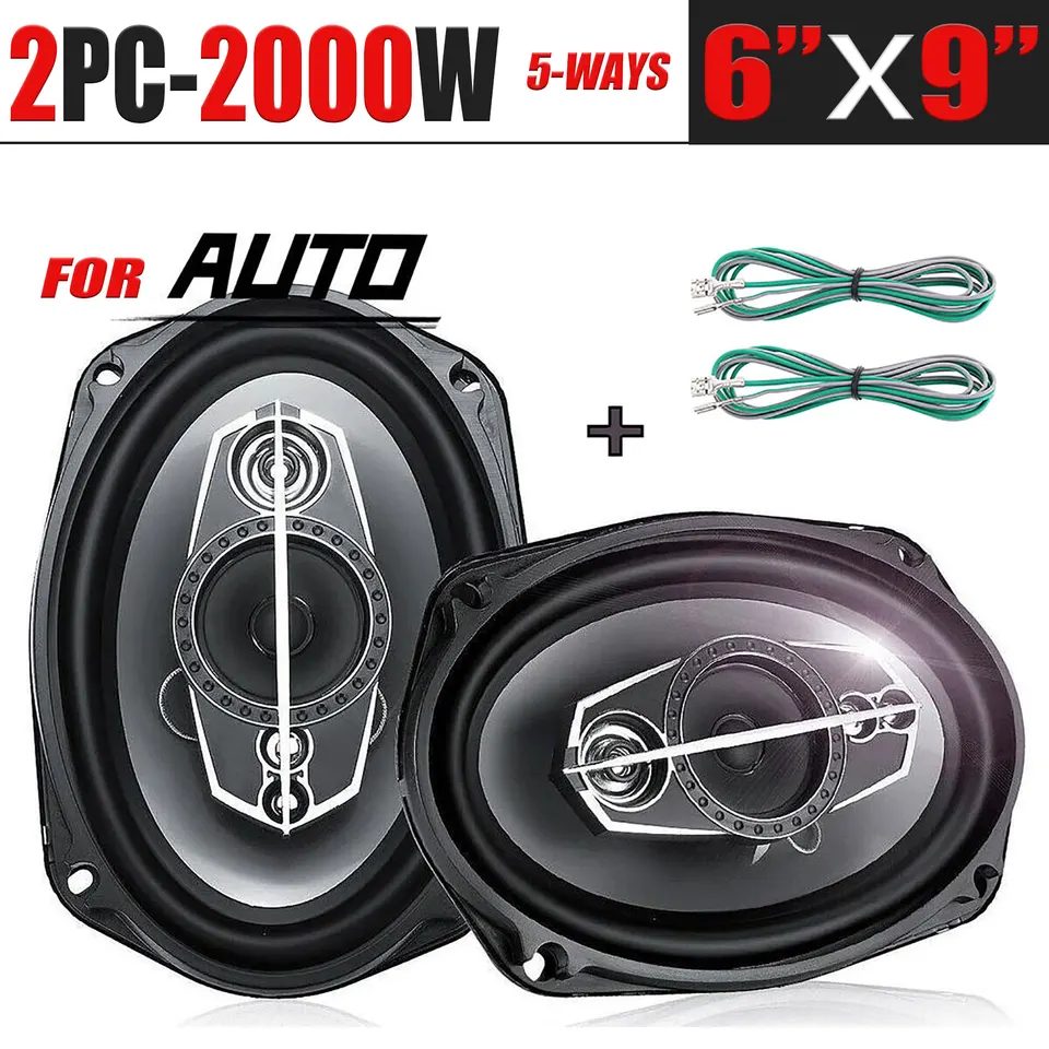 6x9 palca 1000 W 5-cestný HiFi koaxiálny reproduktor s krytom prachom a zvukovými káblovými automobilmi Automatické zvukové hudobné stereofónne reproduktory
