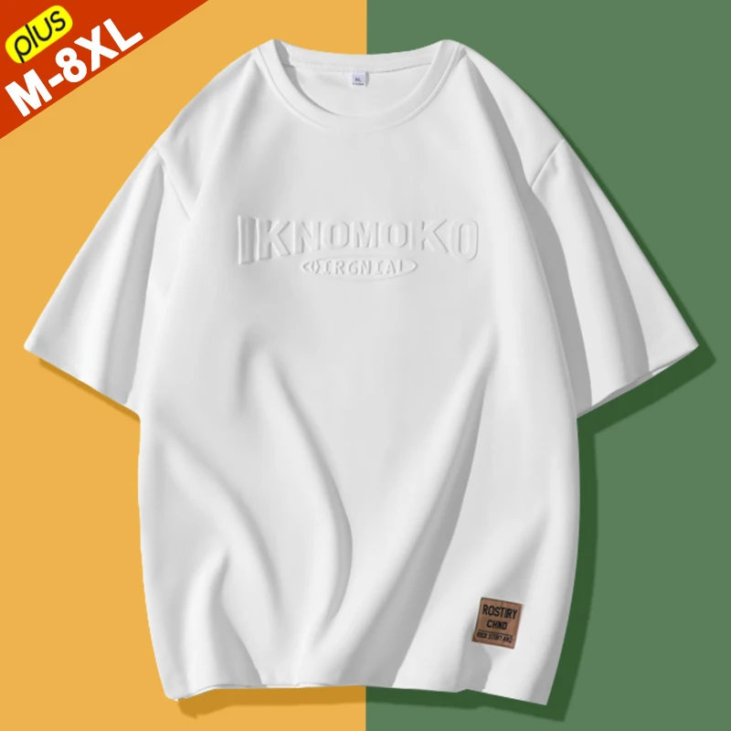 6xl 7xl 8xl tričká Men Plus veľkosť mužských tričiek 3D tlač kempingu Tieľne módne tričká s krátkym rukávom Top hip hop letný muž