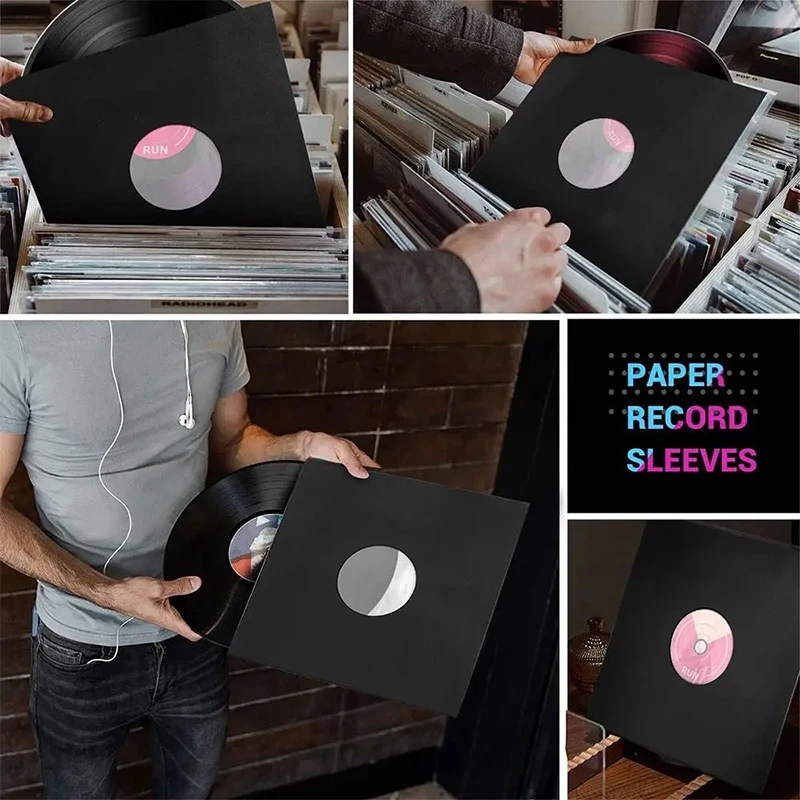 7/10/12 palca vinylové záznamy rukávový obal LP rekordný kryt Označiteľné vonkajšie rukávy Kompozitné kraft papierové tašky Vinyl záznamové tašky