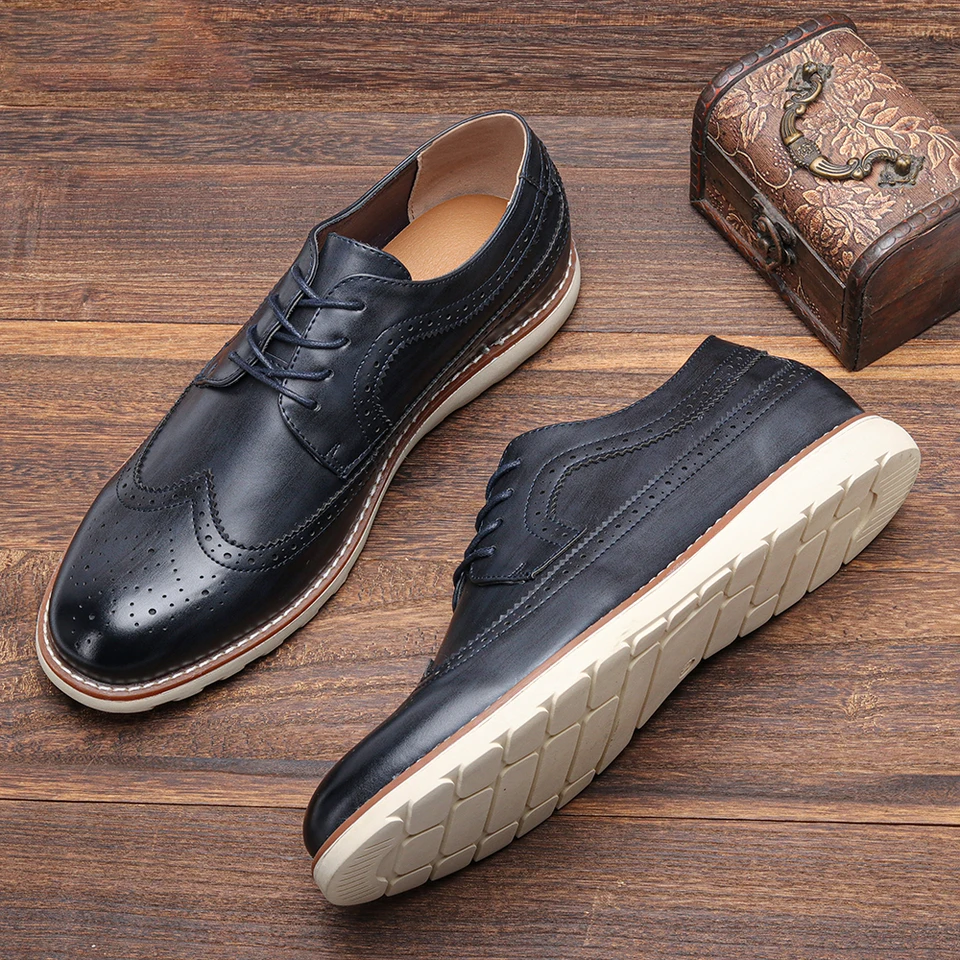 7-12 Brogue Men Shoes Brand 2023 Pohodlné módne luxusné príležitostné topánky Men #KD529