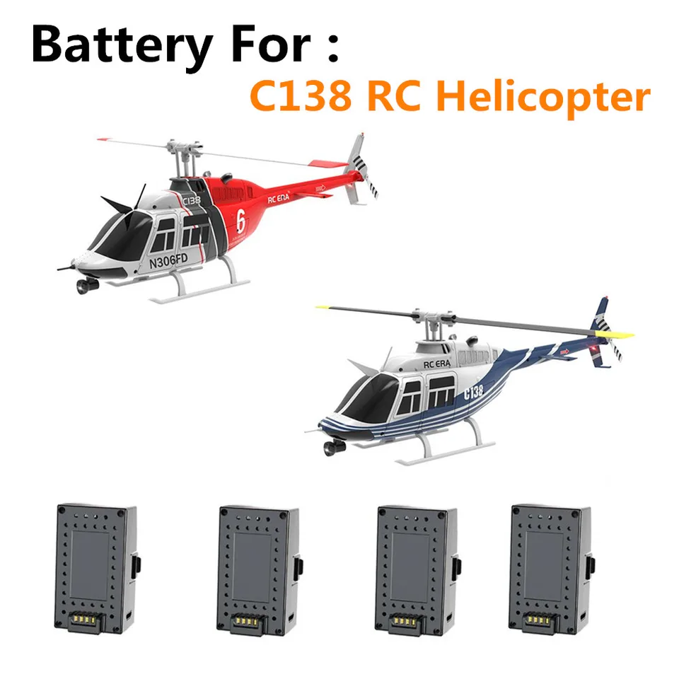 7,4 V 350 mAh Li-Pooly batéria pre diely C138 RC Helikoptéra C138