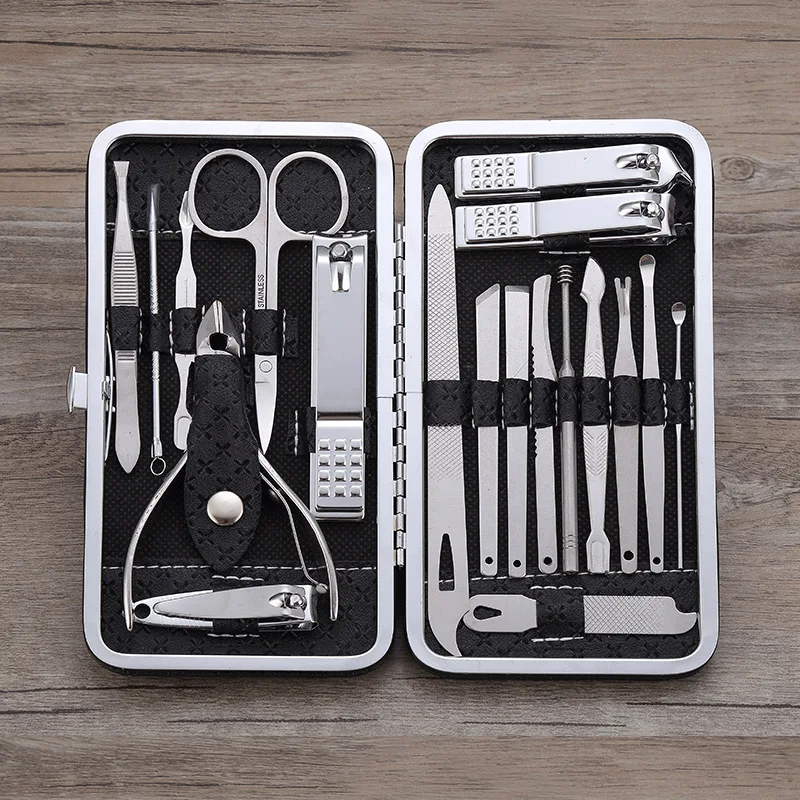 7/8/9/19ks na nechtovú sadu Clipper Set Manikúre z nehrdzavejúcej ocele Pedikúru Pedikúru nechtov na nechty Scissors