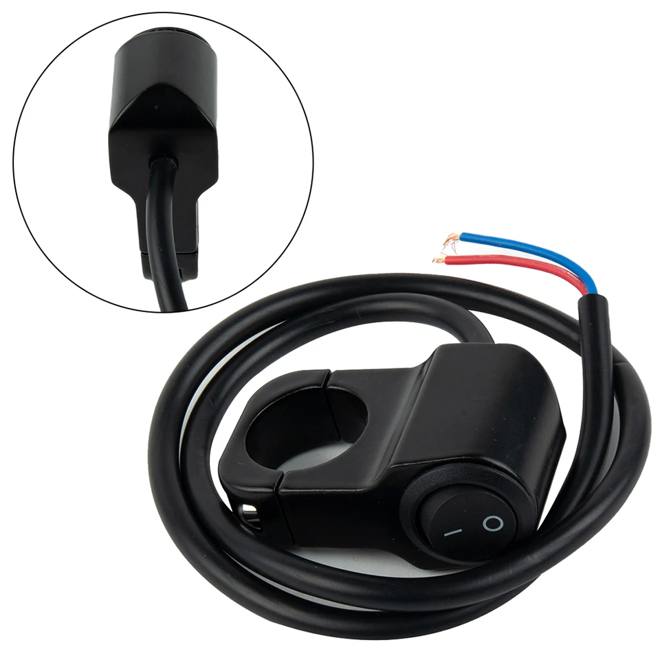 7/8 palca Motocyklové riadidlá Ruwadlight On -On Switch Light Button Hliníková zliatina vodotesný spínač hmlovej hmly pre spínač Scooter ATV