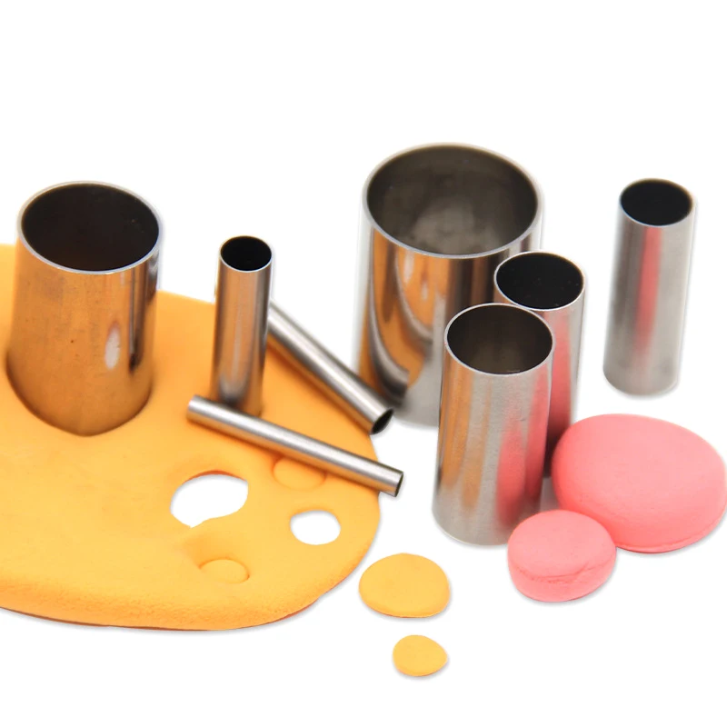 7/8ks s dutím kruhovým rezačom hrnčiarske náradie Polymér Clay Tools Clay Extruder s organizovaním nástroja na vyrezávanie krabičiek