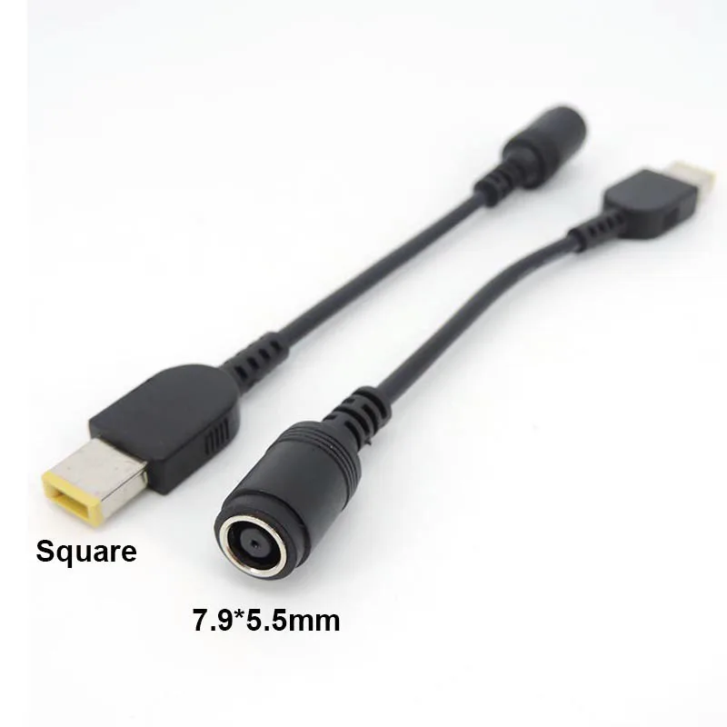 7,9*5,5 mm okrúhly konektor na štvorcový koncový adaptér Pigtail Pigtail nabíjačka prevodníka pre IBM pre Lenovo ThinkPad 10cm