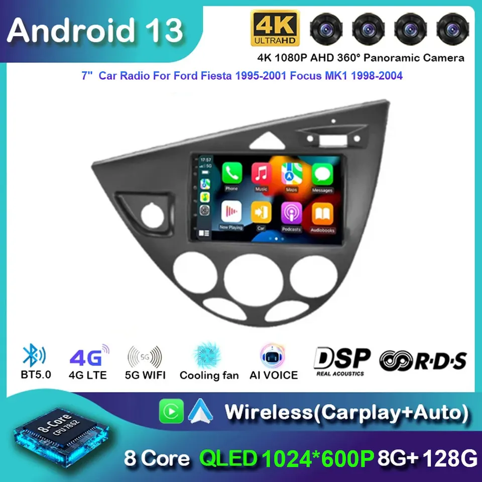 7 Android 13 pre Ford Fiesta 1995-2001 Focus MK1 1998-2004 7-palcový multimediálny automobilový rádio Stereo CarPlay Autoradio Head Unit Auto
