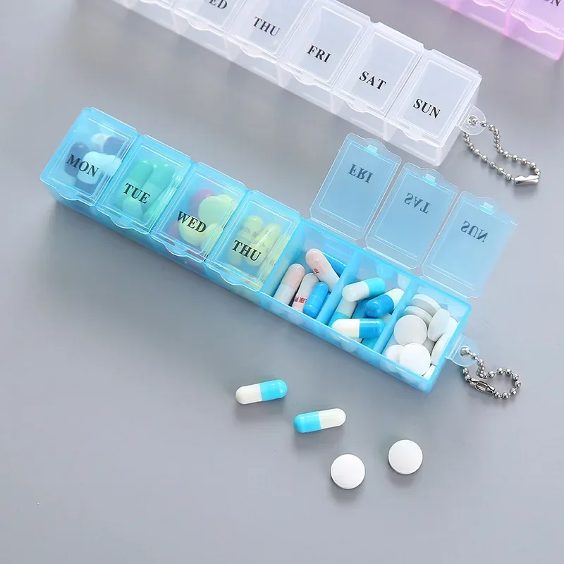 7 -dňová pilulka Medicine Box Týždenné tablety držiak na ukladanie tablet
