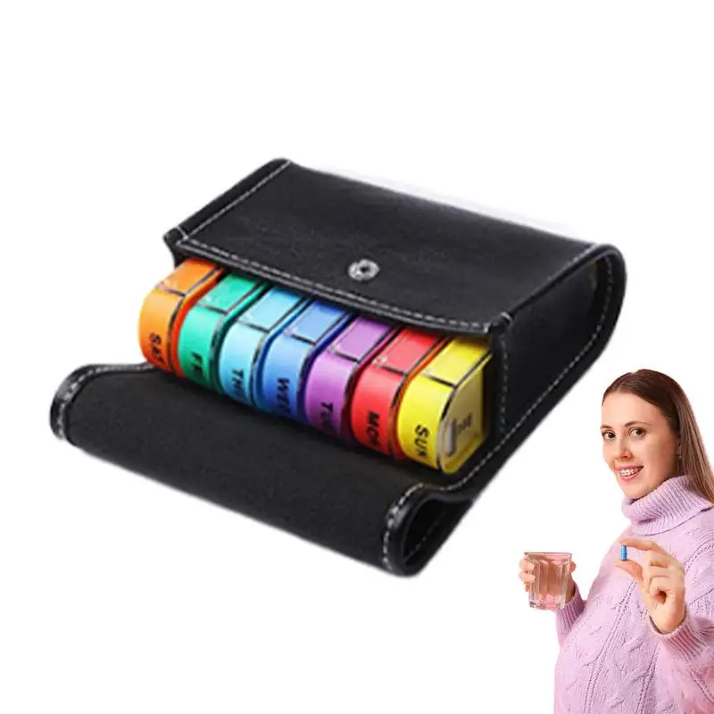 7 -dňová rodinná medicína Box Medicine Pase Medicine Pill Organizátor Plánovač Plánovač Denný organizátor tabliet 4 priehradky pre
