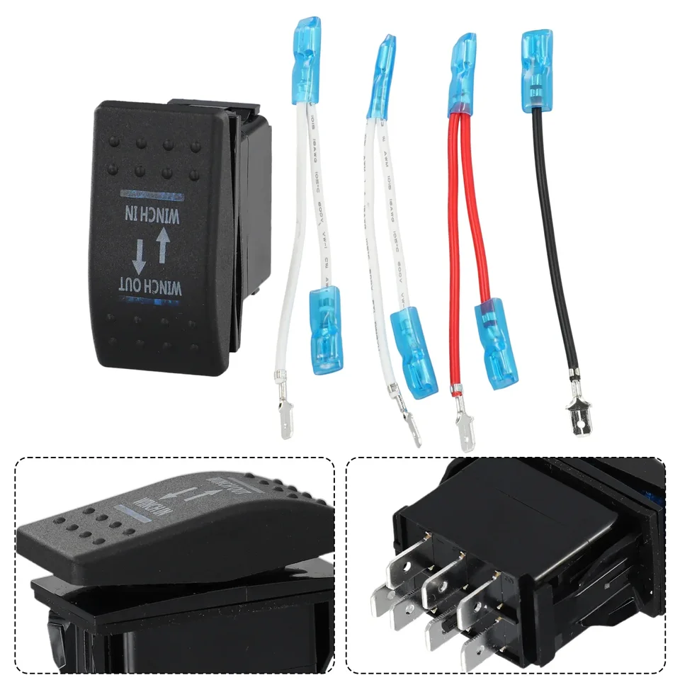 7-kolíkový spínač navijak v Rocker na aktualizáciu väčšiny káblových zväzkov na ovládanie LED LED 12V-24V 7-PIN Blue IP67 Úplne nový vysokokvalitný