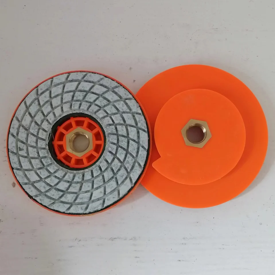 7 ks 4 Abrazívne diamantové mokré leštiace podložky Slimák Zamknutie Disk pre kamenné kremeňové mramorové žulové betónové brúsenie