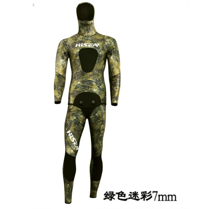 7 mm profesionálny lov rýb Lovec Japan Yamamoto Free Diving Makouflage teplé kamufláž hlbokého potápania Split Diving Suit