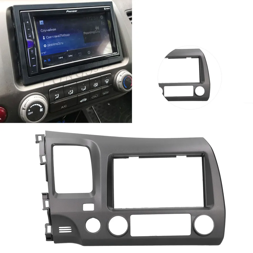 7 palcov pre Honda Civic 2006-2011 Car Radio Android Stereo GPS MP5 Player Panel Panel Rám 2 Din Head Unit Fascia Dash Cover