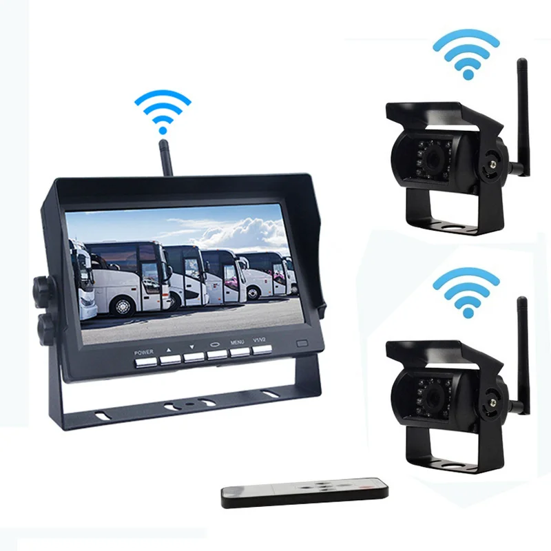 7 -palcový bezdrôtový monitor automobilu Screen Monitory Monitory reverznej obrazovky Camera pre monitor automobilu pre automatické nákladné vozidlo RV