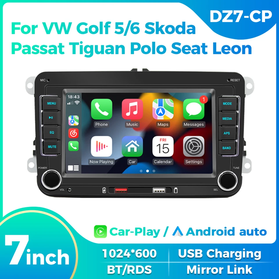 7 '' pre Volkswagen Passat Bora Golf Santana Rangyi Toucan Maiten Audio Radio Multimedia Video Player BT USB RDS 2DIN STEREO