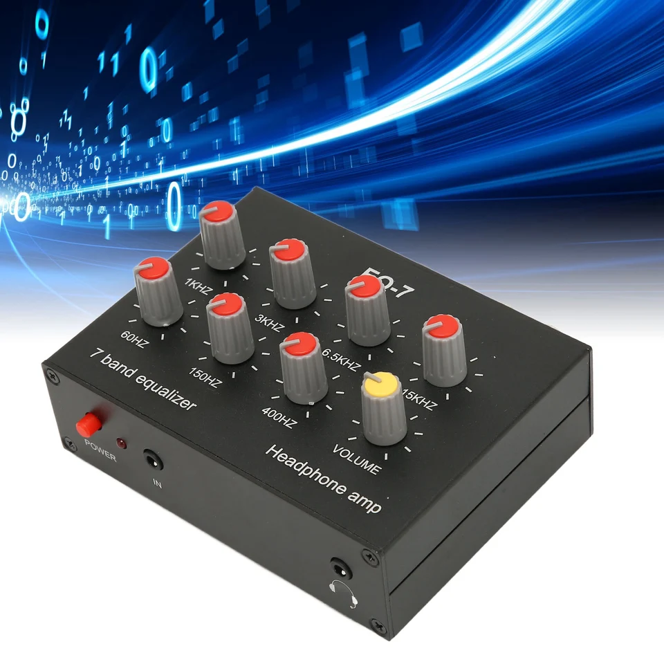 7 pásma zvukového ekvalizéra RCA výstupný vstup 12db High Bass Nastavenie duálneho kanála Digitálny ekvalizér