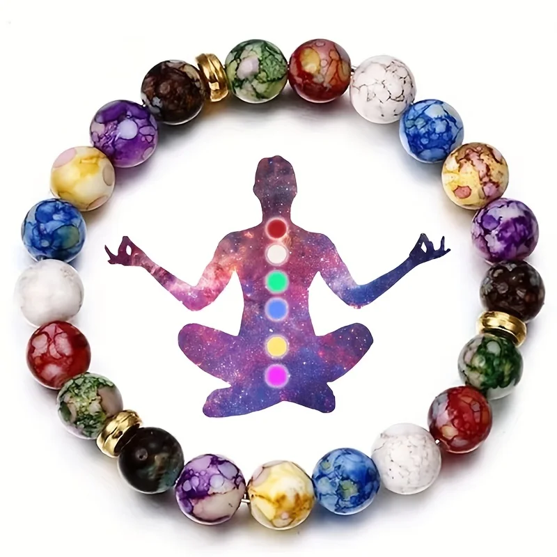 7 Čakra krištáľový náramok pre ženy jogy meditácia Darčeková rovnováha Energia Energia Náramok