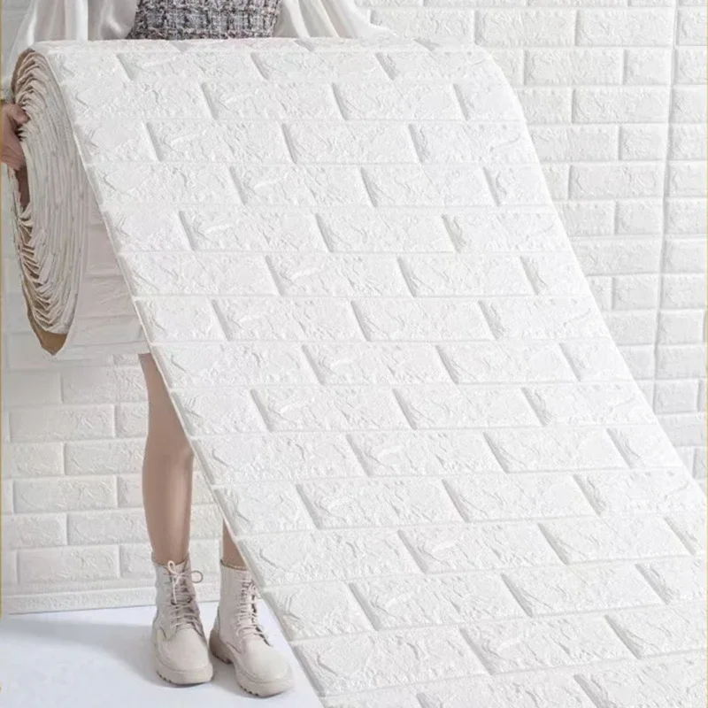 70*10 m 3d stena nálepka tapety Panel Roll Panel DIY Self Adhesive pena mäkká tehlová izba Domáce dekoratívne deti deti Karikatúra nástenná maľba
