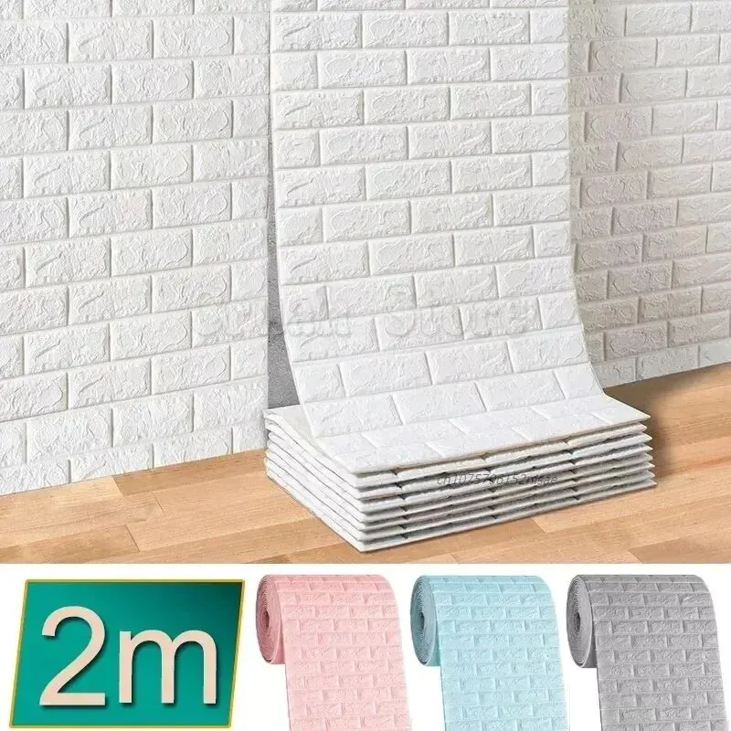 70 cm*2m dlhá 3D 3D slepky na stenu DIY DEOBORD Self-spasívne nepremokavé tapety pre detskú izbu spálne