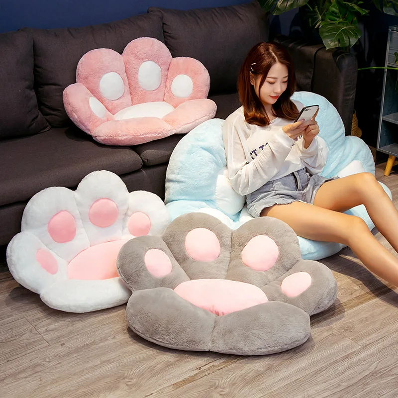 70 cm ins roztomilé mačacie labky vankúše Plyš na plnenie mäkkého vankúša v tvare srdca Tatami Sofa Cushion kawaii narodeniny darček domov dekorácia