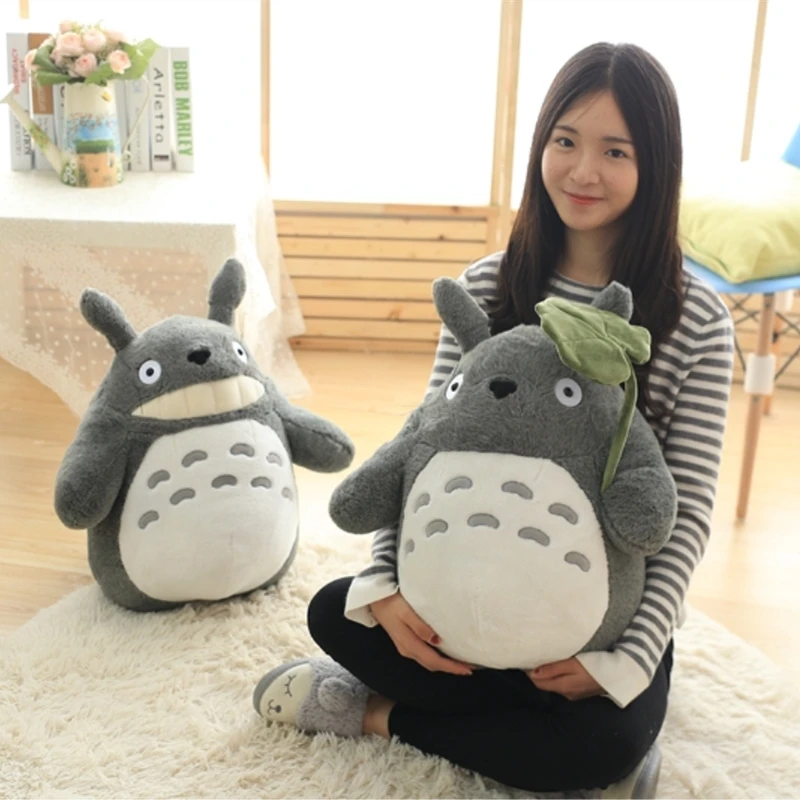 70 cm veľkej veľkosti Lotus Leaf Totoro plyšová hračka totorom napchaná bábika zvierat Totoro Plyšie hodí vankúš pohovka posteľ dekor
