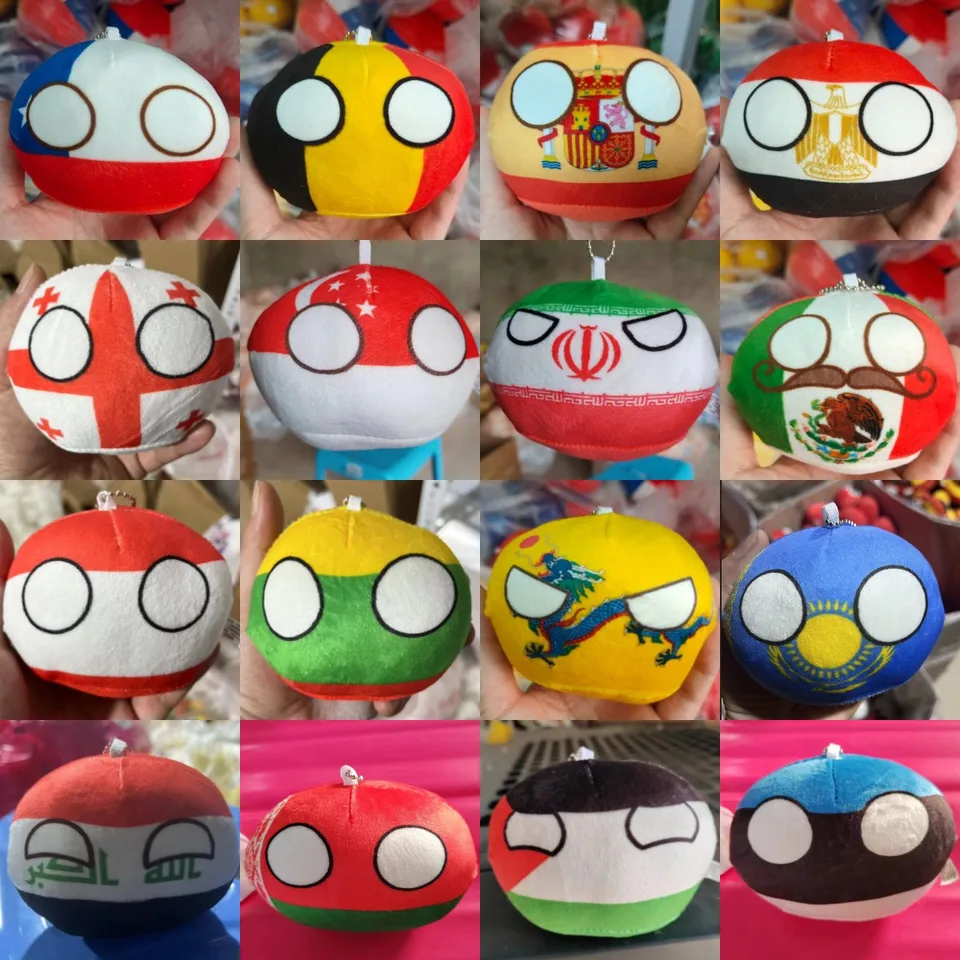 70 štýlov 10 cm Country loptička plyšové hračky Poľsko pre prívesok Country Balls Countryball Fanked Doll Day Day Darček pre deti