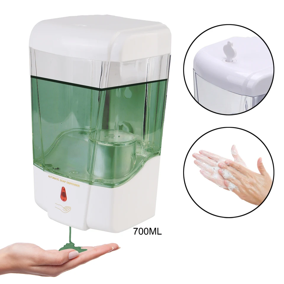 700 ml na stenu bez dotykového pleťového čerpadla bez dotykovej kvapaliny Automatické IR Senzor mydla Dávkovač do kuchyne