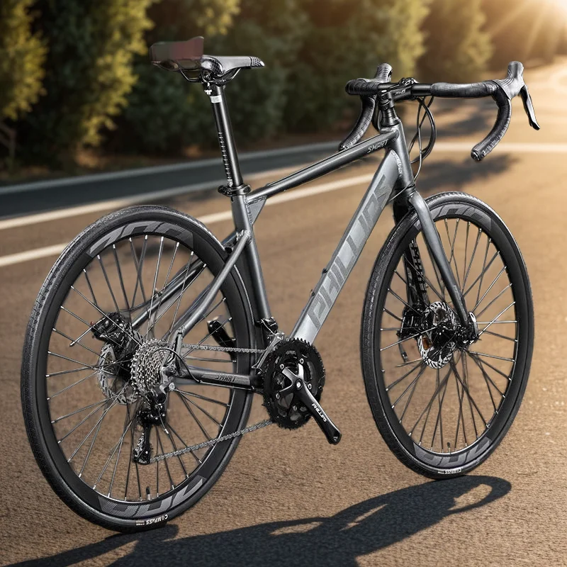 700C Road Racing Biking Complete Sada Shimano Shift Roolbar Road Road Road Bicycle Dual Disc Brzdenie ručného radenia mesta Hliník na bicykli