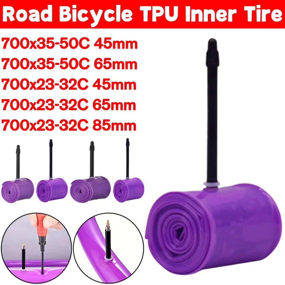 700C x 35-50C/23-32C Vnútorné trubice TPU 45/65/85 mm dĺžka prestava ventilu Vnútorná bicykel Rad Road Road TPU Vnútorná pneumatika pre cestné bicykle