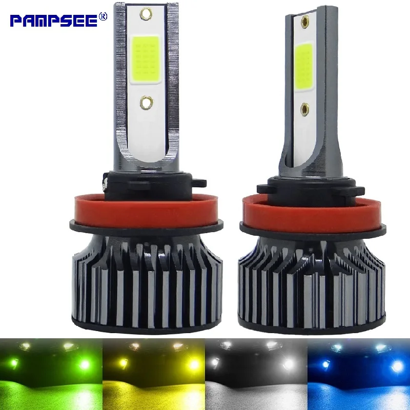 72W 16000lm svetlomet automobilu H4 H7 H1 LED H11 H8 H9 H27 881 modrý 6000K citrónová zelená automatická hmlová hmla H3 9005 HB3 9006 12V LED žiarovka F2C
