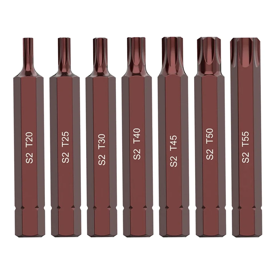 75 mm torx skrutkovacie bity elektrické kľúče zásuvky Magnetické hex skrutkovacie skrutkovače ručné náradie T20/25/30/45/50/55