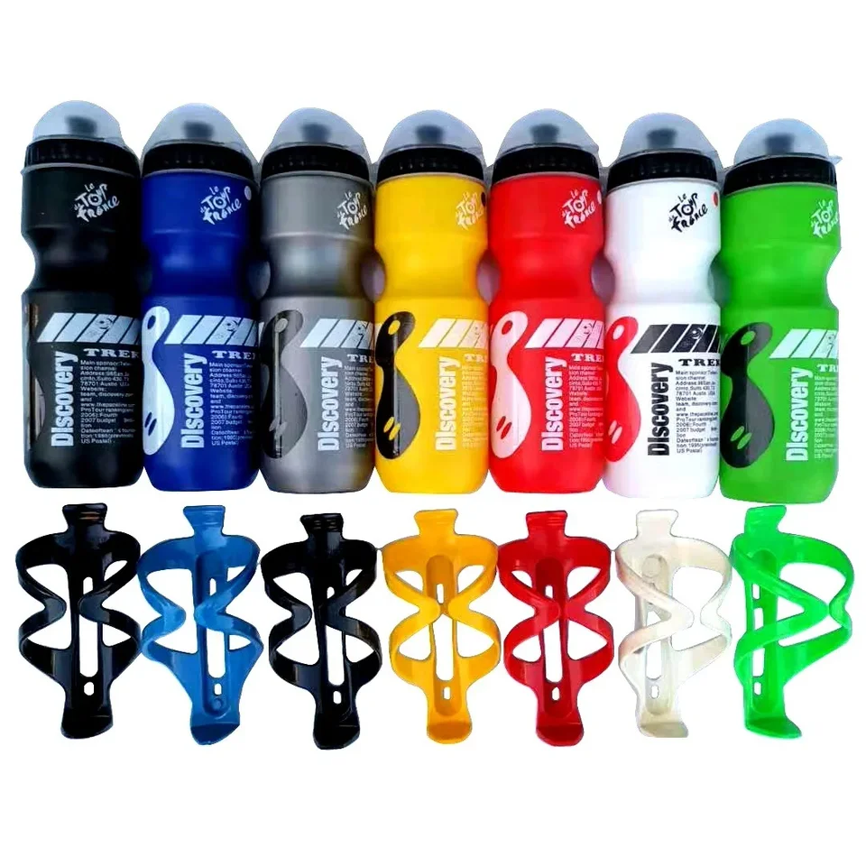 750 ml prenosné horské bicykle fľaša na vodu Outdoor Sports Kettle+držiak na kanvicu Cyklistické vybavenie Sport Cup s prachovým krytom