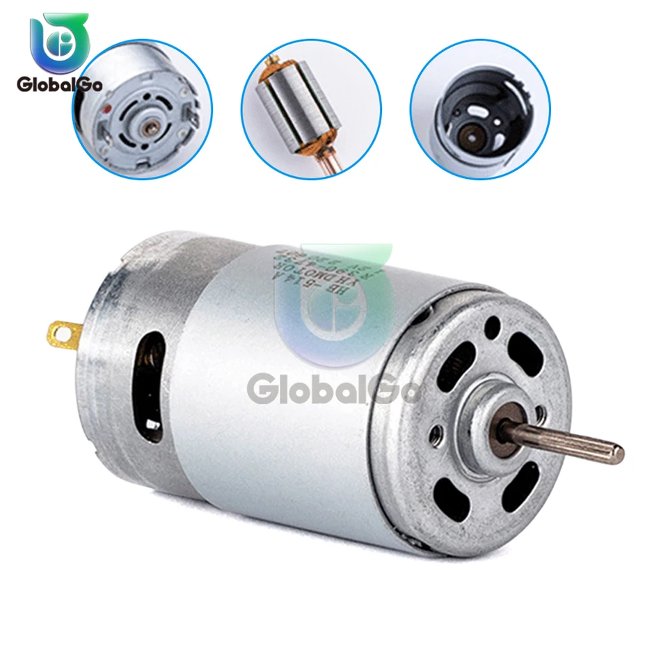 7512 Brushed DC Motor 220V 12000 ot./minpm Miniatúrny kompenzovaný uhlíkový kefový permanentný magnet motor