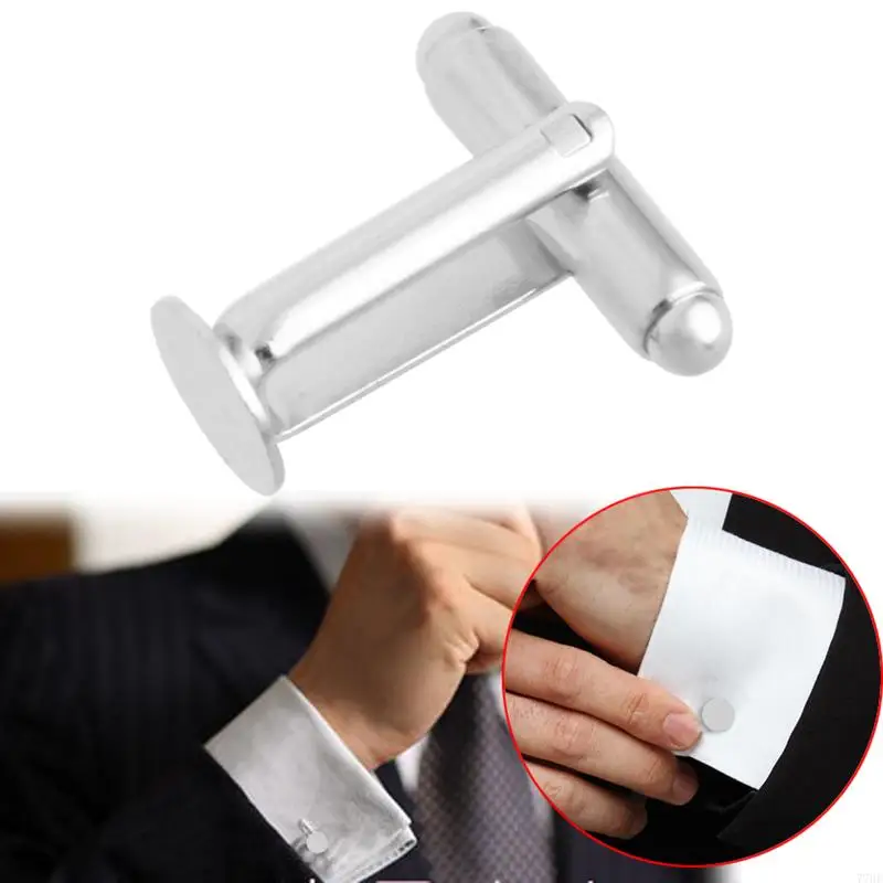 77. Piercing 10 ks Men's Cufflinks Cuff Link Link Silver Tone Backs Blanks 0,31 