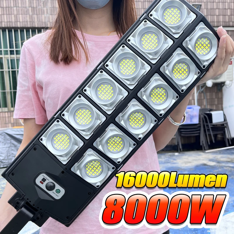 7700LM Solar LED svetlo vonkajšie vonkajšie vonkajšie solárne lampa 720 LED dióda 3Mode diaľkové ovládacie ovládanie nepremokavá svetlo záhradná pouličná lampa
