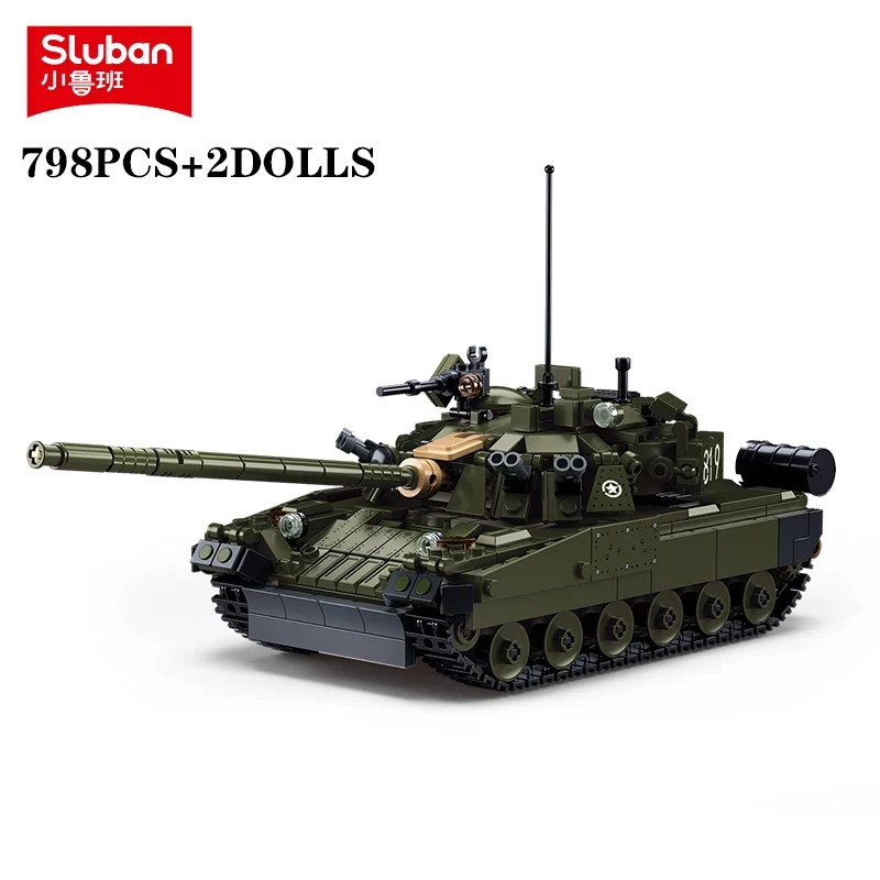 798ks armáda T-80BVMS Hlavné bojové tanky Building Blocks Blokovanie vojenských sérií Model Weapon Tehly Vzdelávacie hračky pre domácich majstrov pre deti Darčeky