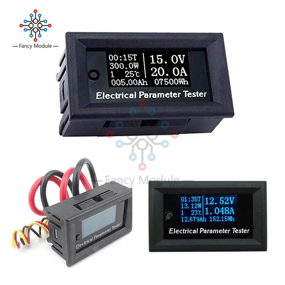 7in1 33V 10A OLED Multifunkčný tester napätie prúdu Časová teplota Kapacita Power Voltmeter Elektrický meter 0-33V