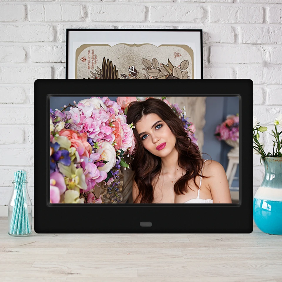 7inch HD LED Digital Photo Rám MP3 MP4 Movie prehrávač podpora USB/MMC/SD/MS Card 800*480 SMART DIGITAL PICON PICONATION Darček