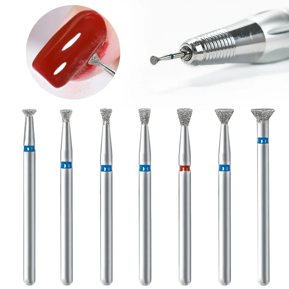 7ks/set Let Glue Demanding De Clepach Mletá hlava 3/32 palca Čistá poľská mŕtve kutikulové nechty na nechty akrylové gélové vŕtačku Bit Mix Veľkosť kutikuly