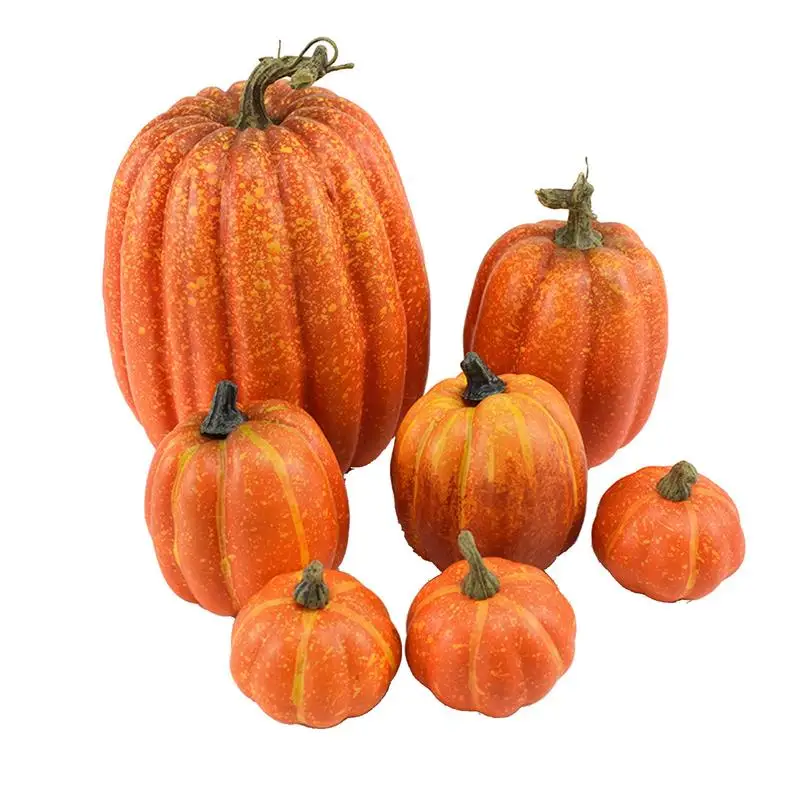 7ks umelé tekvice jesenná dekorácia pre domáce Halloween Pumpkins stolová stolová časť tekvica dekor pre Deň vďakyvzdania