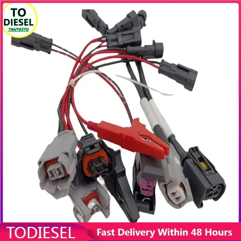 7ks/šarža Common Rail Injector tester kábel pre bosch denso delphi siemens dieselový dýza adaptér Káble kábly kábla kábla kábla kábla