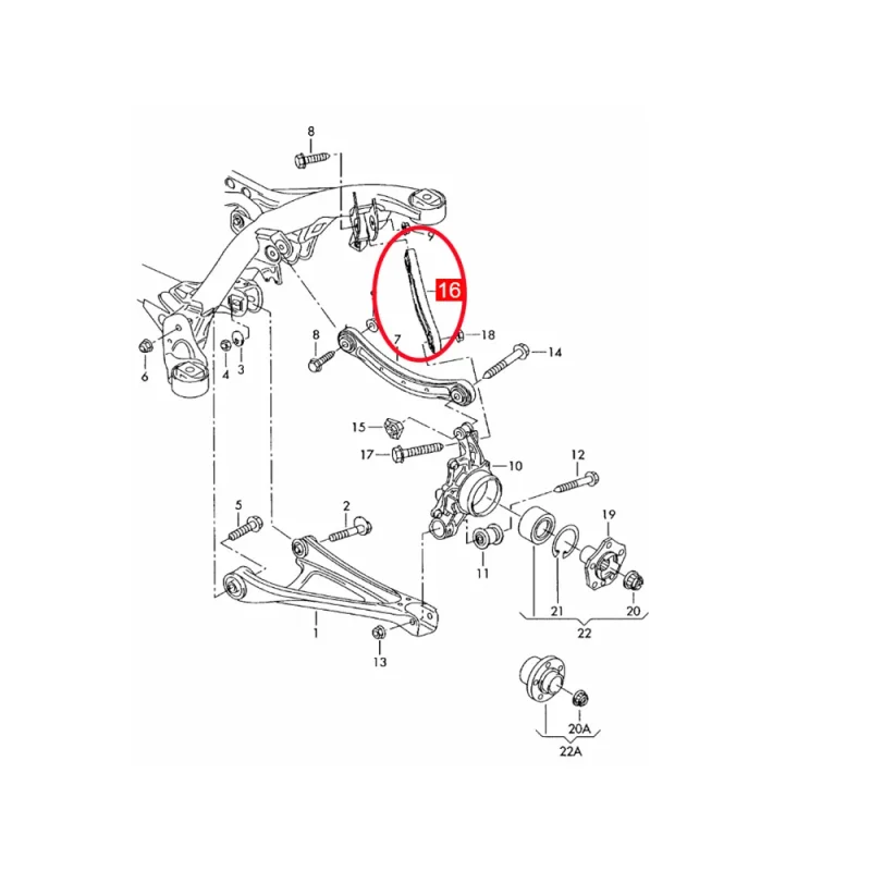 7L0505397 7L0505398 95533104900 95533105000 Zadné horné ovládacie rameno pre Volkswagen Touareg 7p 7L Porsche Cayenne 9Pa 92A Audi Q7