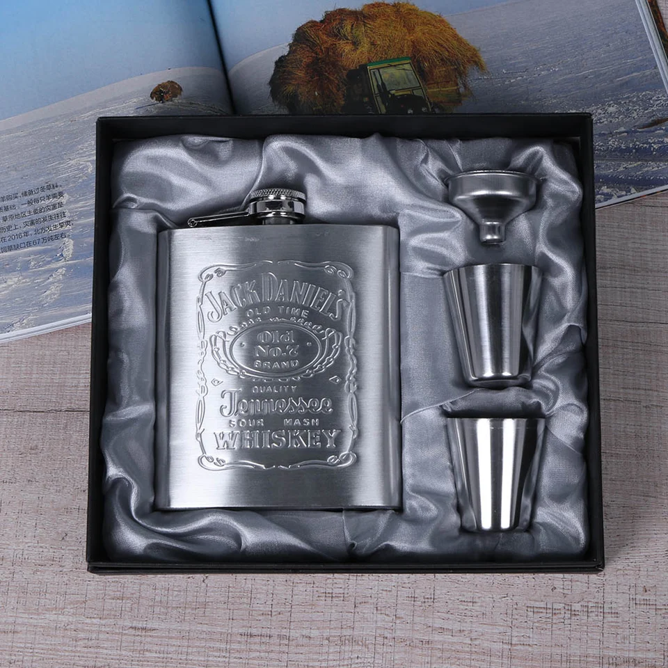 7oz prenosná vrecká bedrová banka Vonkajšia cestovná z nehrdzavejúcej ocele Flask whisky nápoj alkohol Flacks 8oz oceľová bedrová banka Flagon