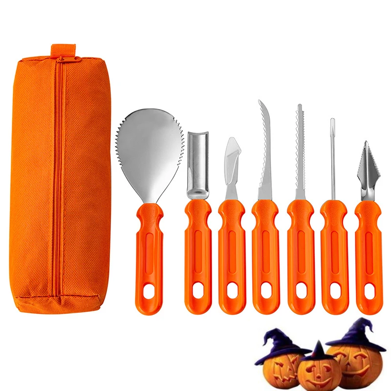 7pcs tekvica rezbárska súprava náradie Halloween tekvicový rezbár