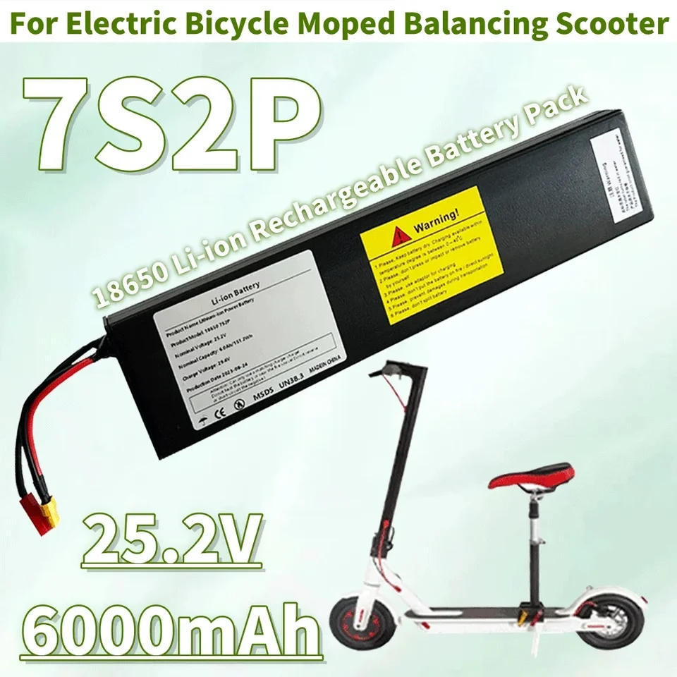 7S2P 25,2V 6000MAH LI-ION Nabíjateľná batéria 18650+nabíjačka