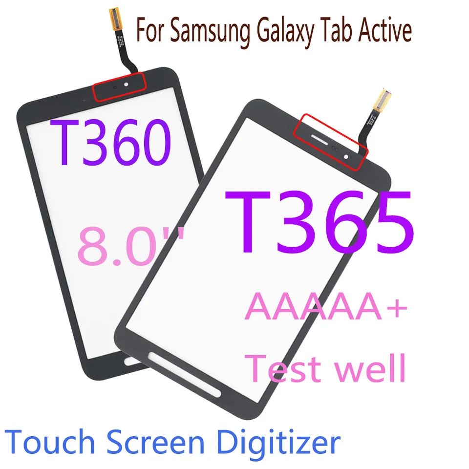 8.0 '' Touch for Samsung Galaxy Tab Active 8.0 SM-T360 T360 SM-T365 T365 Digitalizátor Digitalizátora dotykovej obrazovky Senzor