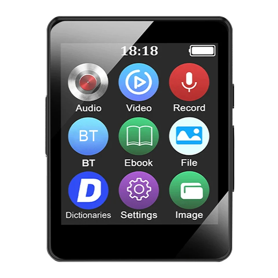 8/16/32/64 GB MP3 Hudobný prehrávač Hifi Bluetooth kompatibilný 5.0 Hudobný stereofónny reproduktor 1,8 palca Sports MP3 Player Darček pre deti