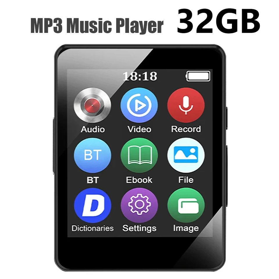8/16/32/64 GB MP3 Hudobný prehrávač Hifi Bluetooth kompatibilný 5,0 mp3 Student Walkman 1,8inch Screts Sports MP3 Player Darček pre deti