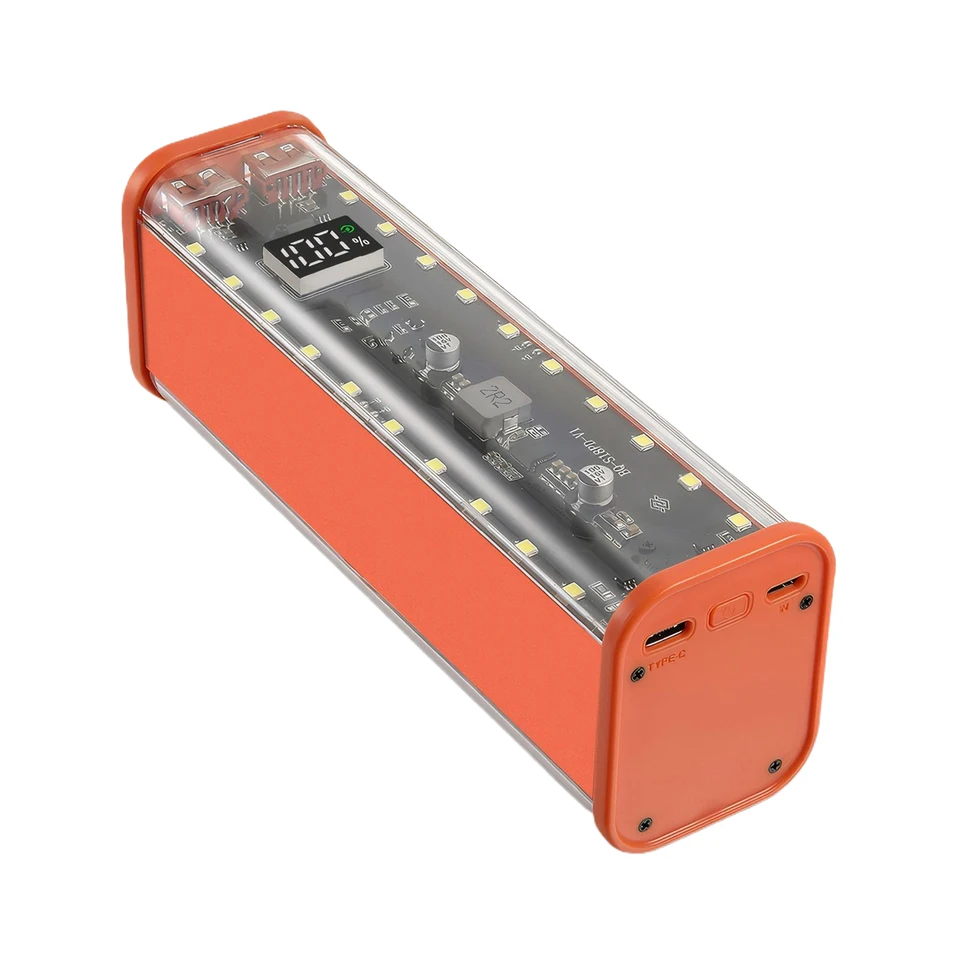 8*18650 Prípad elektrickej banky 22,5 W rýchle nabíjanie Powerbank 18650 LED USB C Micro USB Ports Box batérií pre Huawei Xiaomi