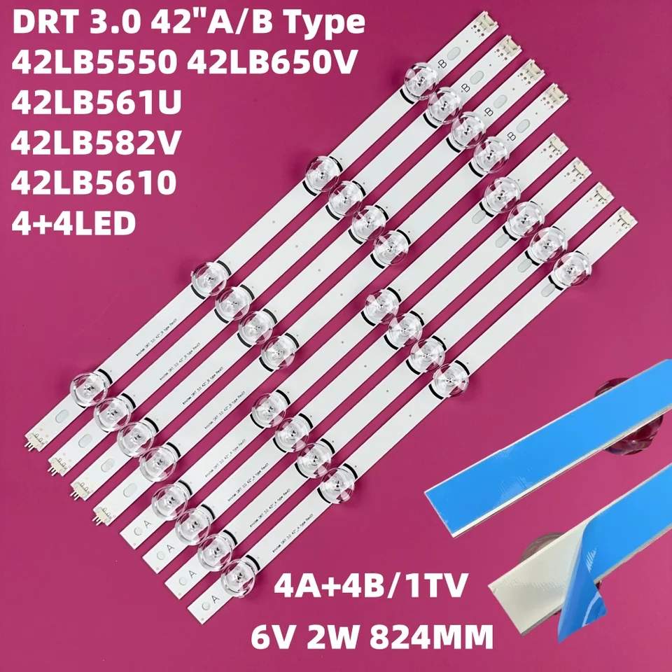 8/24/40ks LED pásik pre LG DRT 3,0 42 A/B 42LB5800 42LB5700 42LF5610 42LB5610 42LB550V Innotek 42LB550V 6916L-1710B 42LB5800