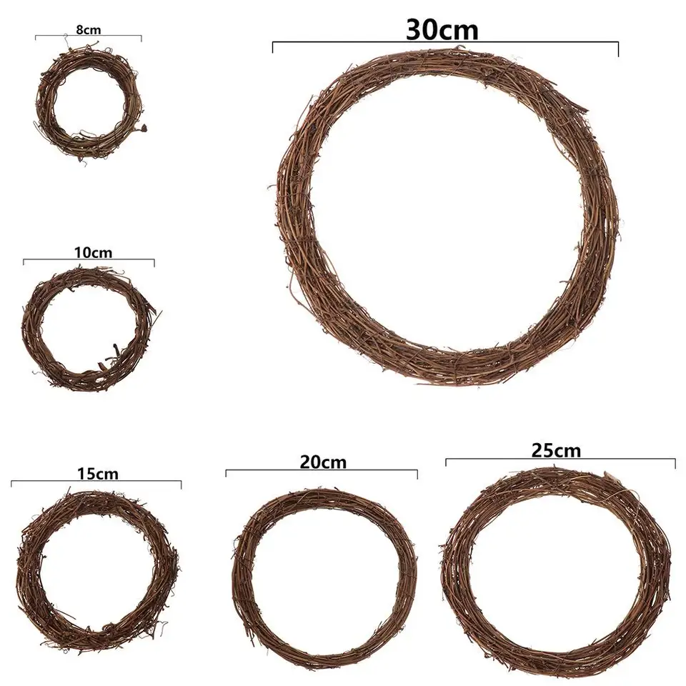 8-30 cm dekorácia ramadánu Eid Murbark Svadobné vence dekorácie Girland Material Rattan Veniec pre domácich majstrov